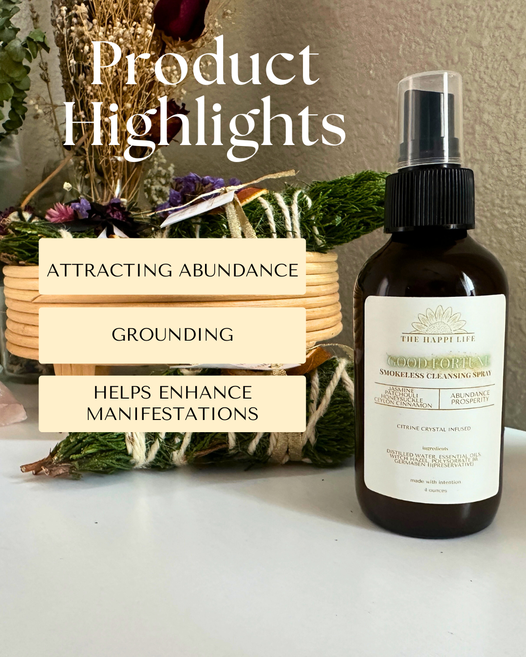 Good Fortune (Abundance) Smokeless Cleansing Spray